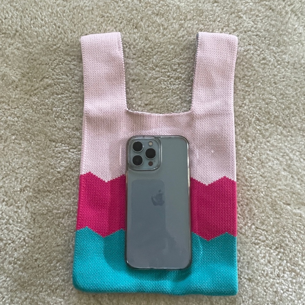 Colorful Knit Tote Bag